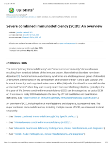 Severe Combined Immunodeficiency (SCID): Overview & Diagnosis