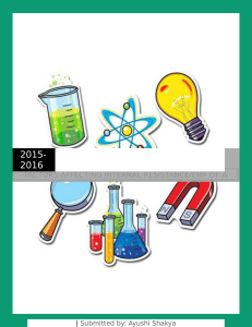 Physics Project: Factors Affecting Internal Resistance & EMF of a Cell