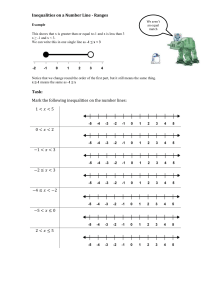 Inequalities on a Number Line: Ranges & Word Problems Math Worksheet