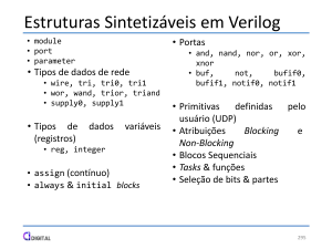 Estruturas Sintetiz&aacute;veis em Verilog