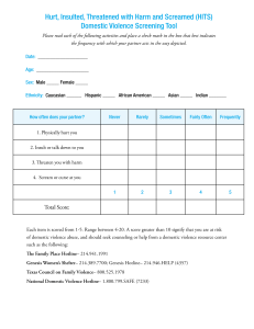 Domestic Violence Screening Tool (HITS)
