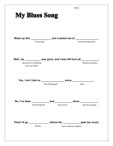 Blues Songwriting Worksheet: Fill-in-the-Blanks