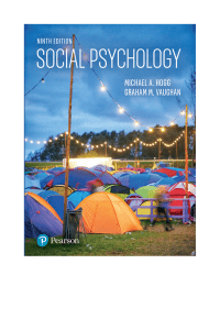 Social Psychology Textbook: Hogg & Vaughan, 9th Edition