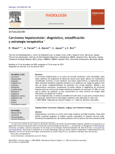 Carcinoma Hepatocelular: Diagn&oacute;stico, Estadificaci&oacute;n, Tratamiento