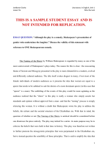 Taming of the Shrew: Gender Roles & Comedy Analysis