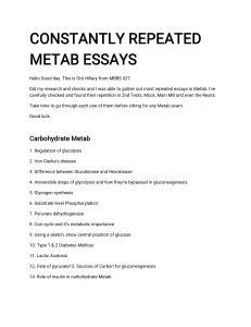 Metabolism Essay Topics: MBBS Study Guide