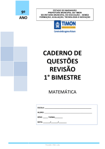 Questões de Revisão de Matemática do 9º Ano - 1º Bimestre