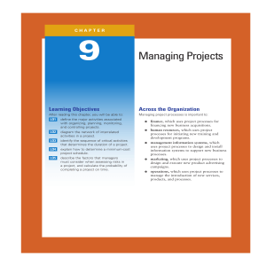 Managing Projects: Planning, Monitoring & Control