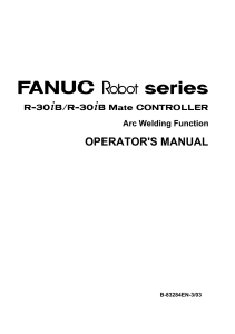 FANUC Robot Arc Welding Operator's Manual