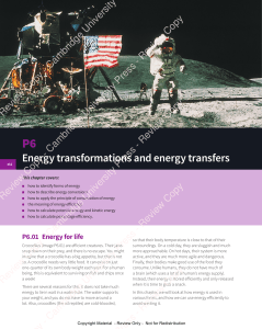Energy Transformations & Transfers: Textbook Excerpt