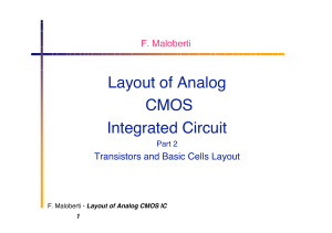 Analog CMOS IC Layout: Transistors & Basic Cells