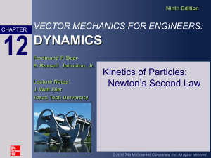 Kinetics of Particles: Newton's Second Law - Dynamics