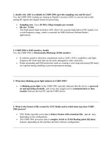 USRP-2901: ADC, ESD, Data Format, Waveform Control