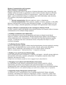 Business Communication: Purpose, Types & Importance