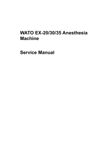 WATO EX-20/30/35 Anesthesia Machine Service Manual