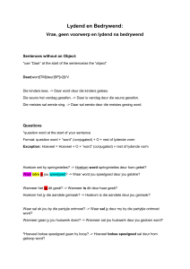 Afrikaans Actieve & Passieve Werkblad