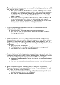 Turkle's Technology Impact: Discussion Questions