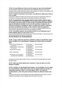 Ciclos de Potencia de Vapor: Preguntas y Respuestas