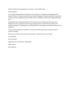 Residence Permit Application Inquiry - Finland Studies