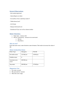 Water Chemistry Analysis: Enoshima & Taya Cave Lab Report