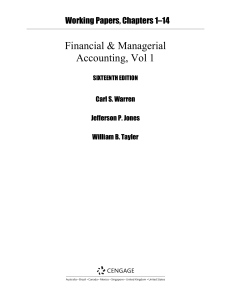 Financial & Managerial Accounting Working Papers