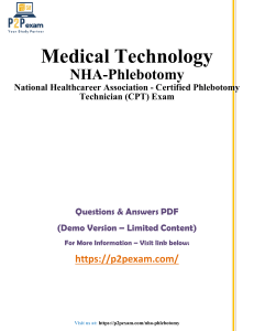 NHA Phlebotomy Exam Questions & Answers (Demo)