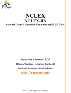NCLEX-RN Practice Questions & Answers (Demo)