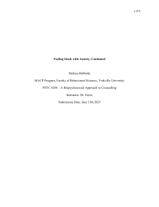 Anxiety & Sociocultural Factors: A Counseling Perspective