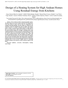 DESIGN OF A HEATING SYSTEM FOR HIGH ANDEAN HOMES USING RESIDUAL ENERGY FROM KITCHENS