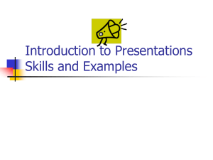 Presentation Skills: Techniques & Examples
