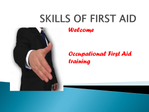 Occupational First Aid Training Presentation