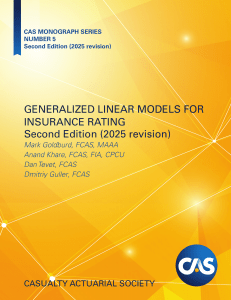 GLMs for Insurance Rating: A Comprehensive Guide