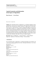 Logical Geometries & Information in Square of Oppositions