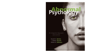 Abnormal Psychology: An Integrative Approach, 8th Edition