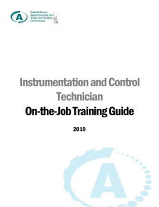 Instrumentation & Control Technician On-the-Job Training Guide 2019