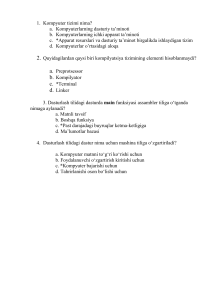 Kompyuter tizimlari va dasturlash imtihon savollari