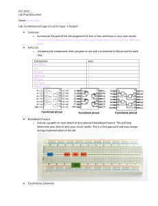 Combinational Logic Circuit Lab Prep: 3 Input, 1 Output