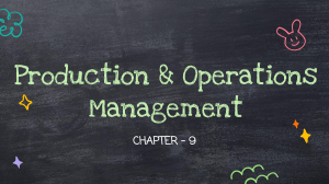 Production & Operations Management Presentation