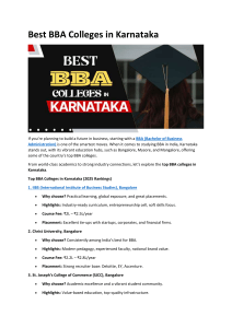 Top BBA Colleges in Karnataka (2025 Rankings)