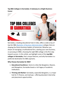 Top BBA Colleges in Karnataka: A Guide to Business Careers
