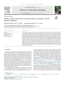 Lead-Acid Battery Recycling: Policy Impact & System Dynamics