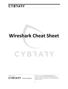 Wireshark Cheat Sheet: Capture & Display Filters