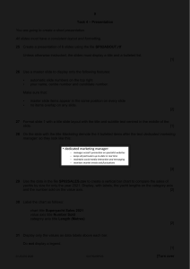 Presentation Exam: Yacht Sales & Marketing
