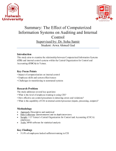 CIS Impact on Auditing & Internal Control in Yemen