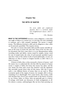 The Myth of Barter: Money, Debt, and History