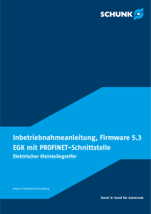 EGK Elektrischer Greifer PROFINET Einrichtungsanleitung