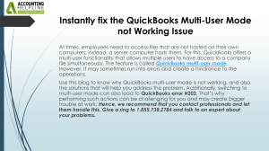 Fix QuickBooks Multi-User Mode Not Working Issue