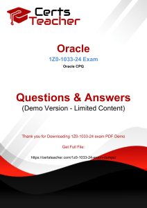 Oracle 1Z0-1033-24 Exam Questions & Answers (Demo)