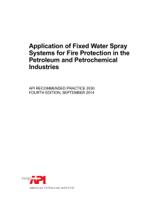 Fixed Water Spray Systems for Fire Protection - API RP 2030