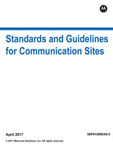 Communication Site Standards & Guidelines